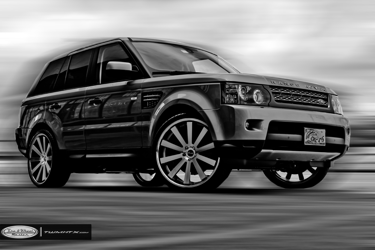 Gianelle Santo 2SS Machined Black On Land Rover Range Rover